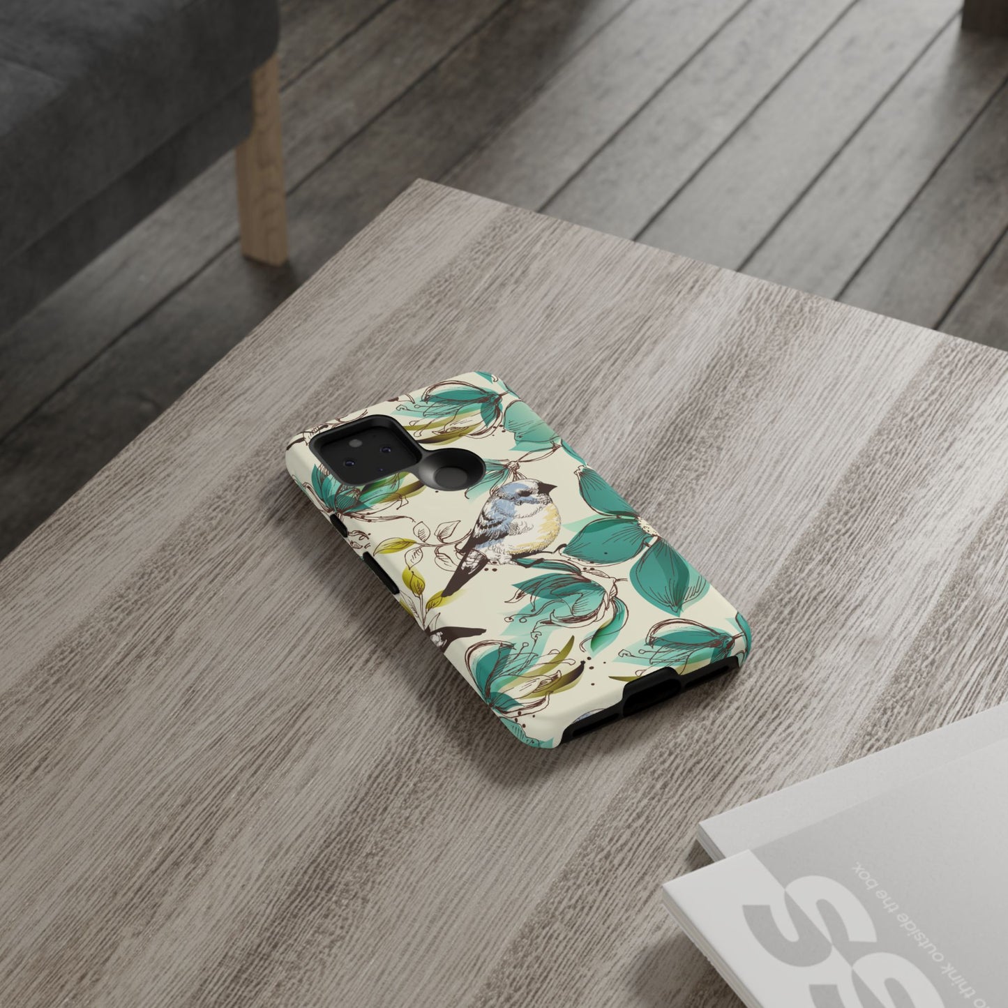 Floral Bird Phone Case - Tough Cases for Nature Lovers