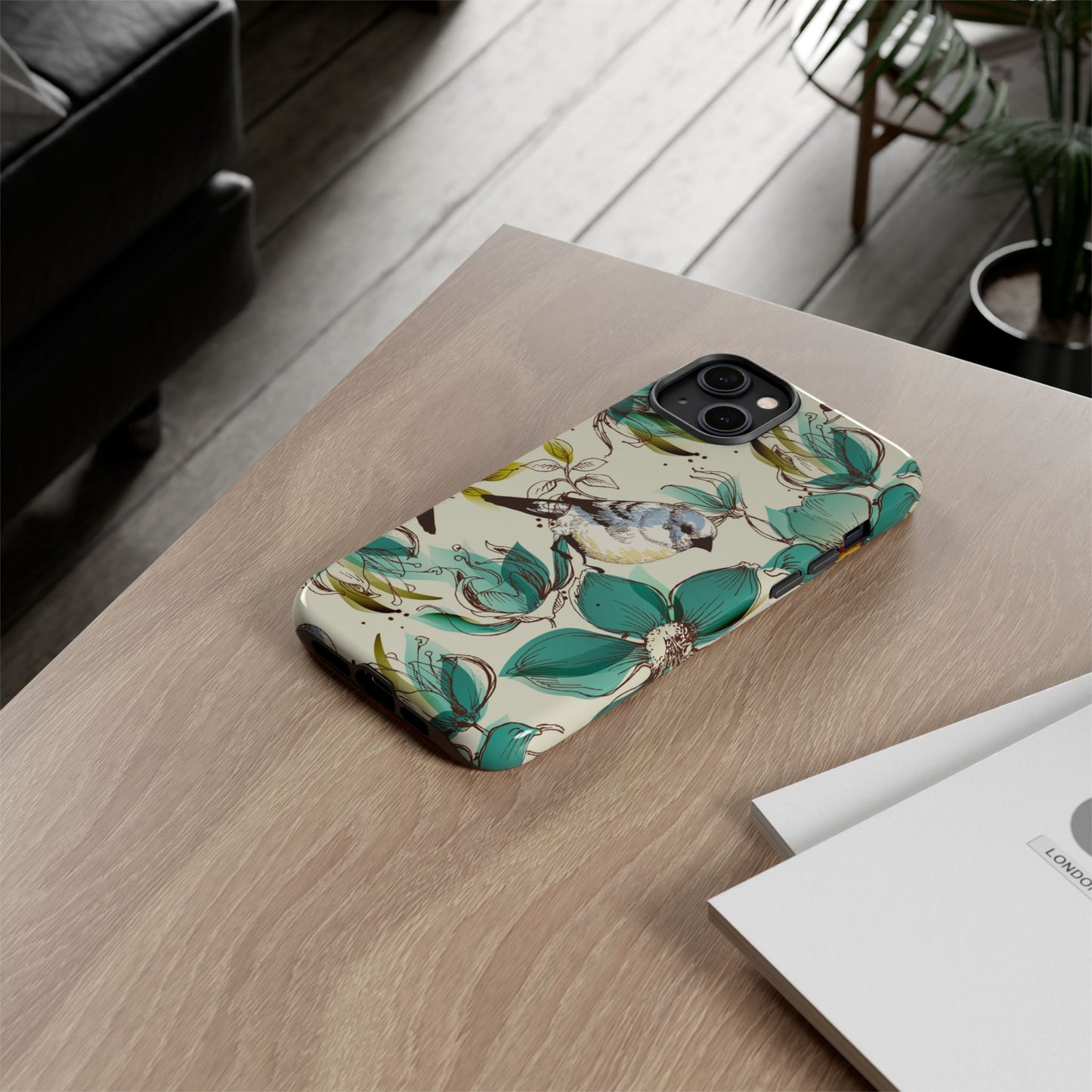 Floral Bird Phone Case - Tough Cases for Nature Lovers