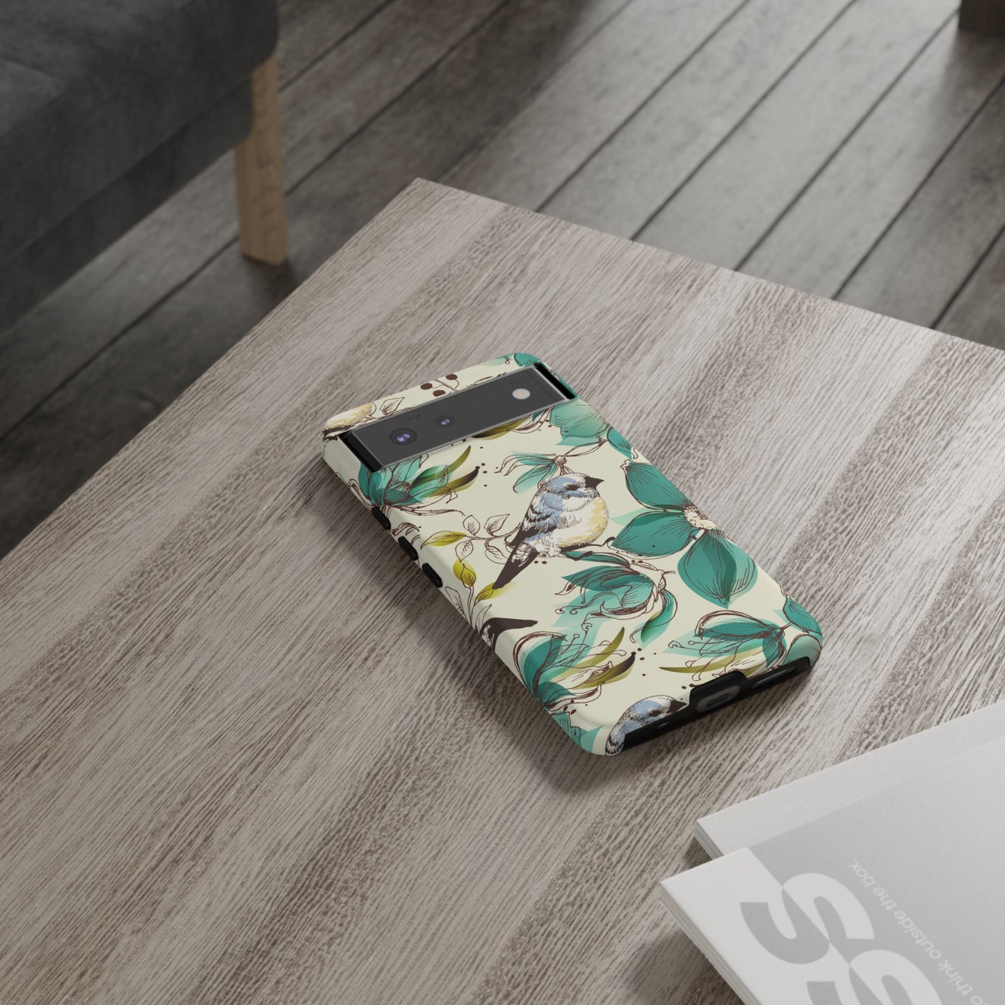 Floral Bird Phone Case - Tough Cases for Nature Lovers