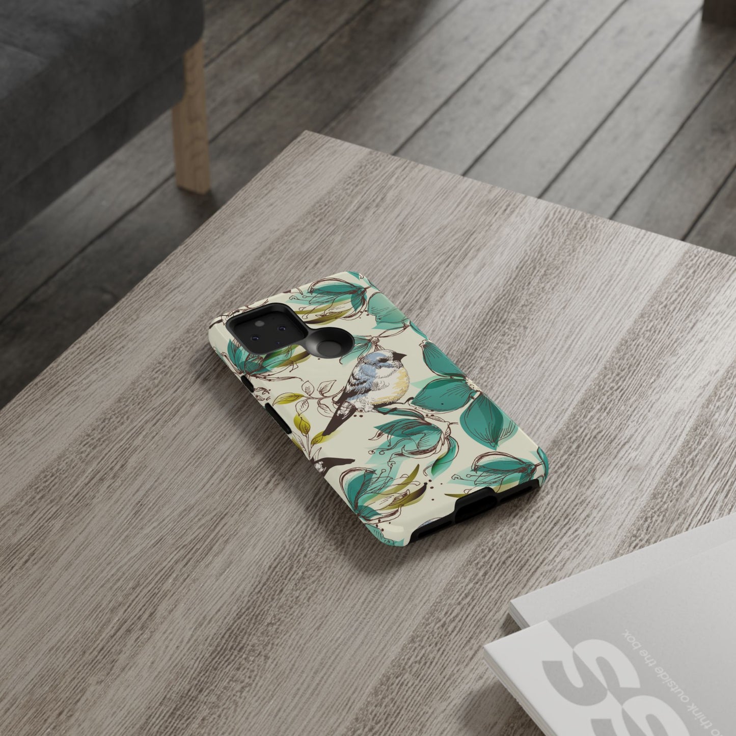 Floral Bird Phone Case - Tough Cases for Nature Lovers