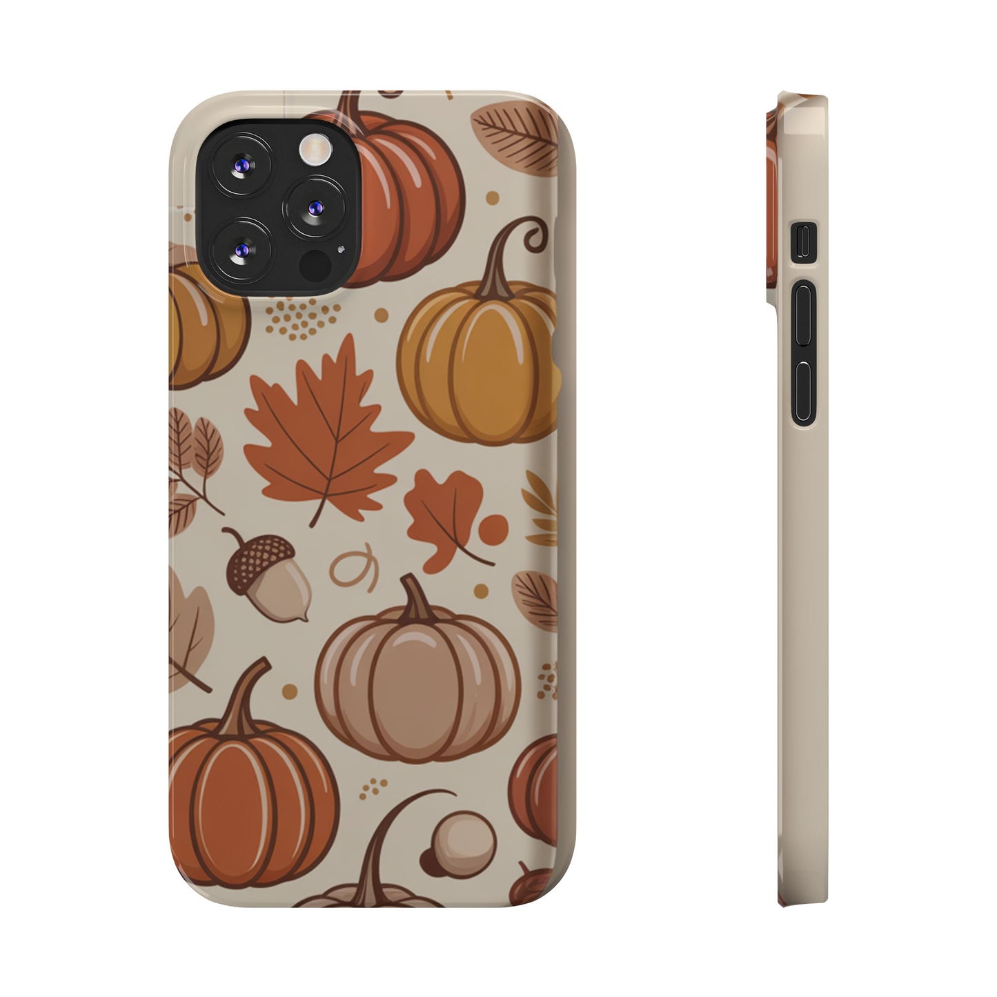 Autumn Pumpkin Phone Case, Fall Slim Phone Cover, Thanksgiving Gift, Cute Fall Phone Case, Seasonal Phone Accessory