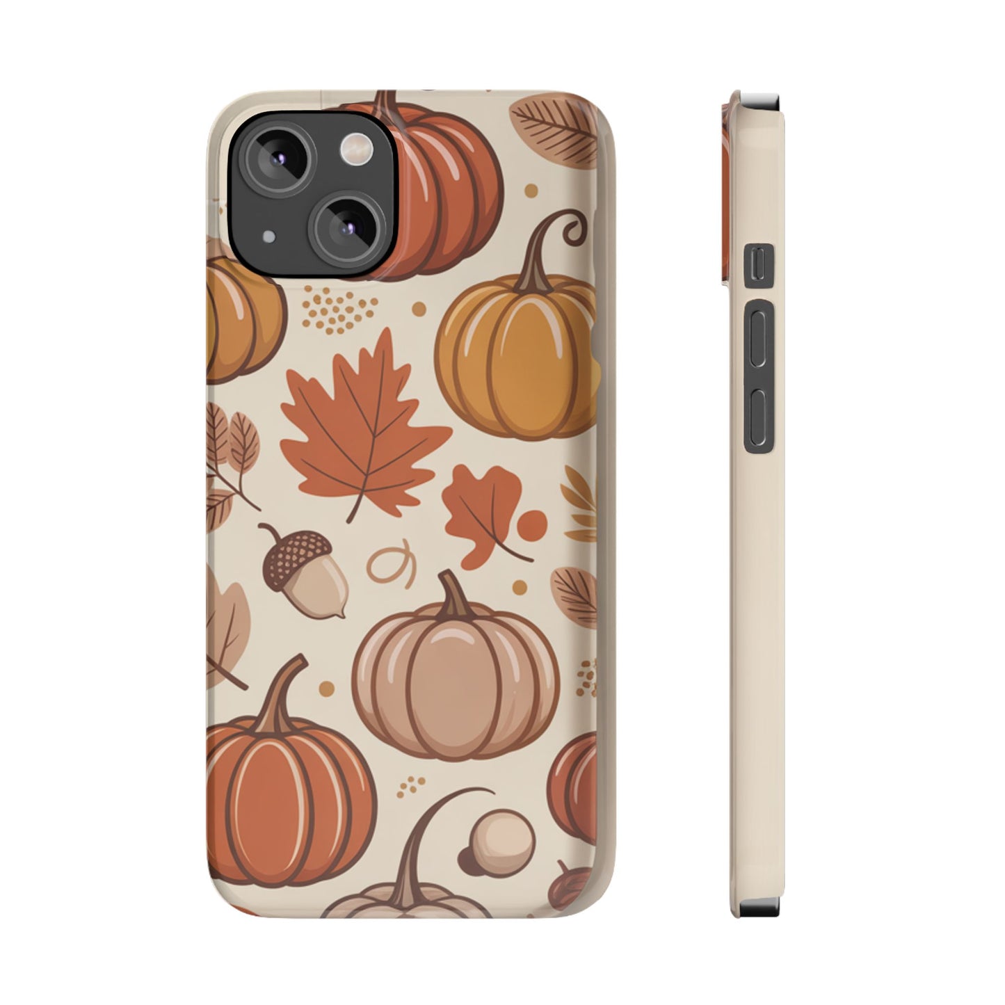 Autumn Pumpkin Phone Case, Fall Slim Phone Cover, Thanksgiving Gift, Cute Fall Phone Case, Seasonal Phone Accessory