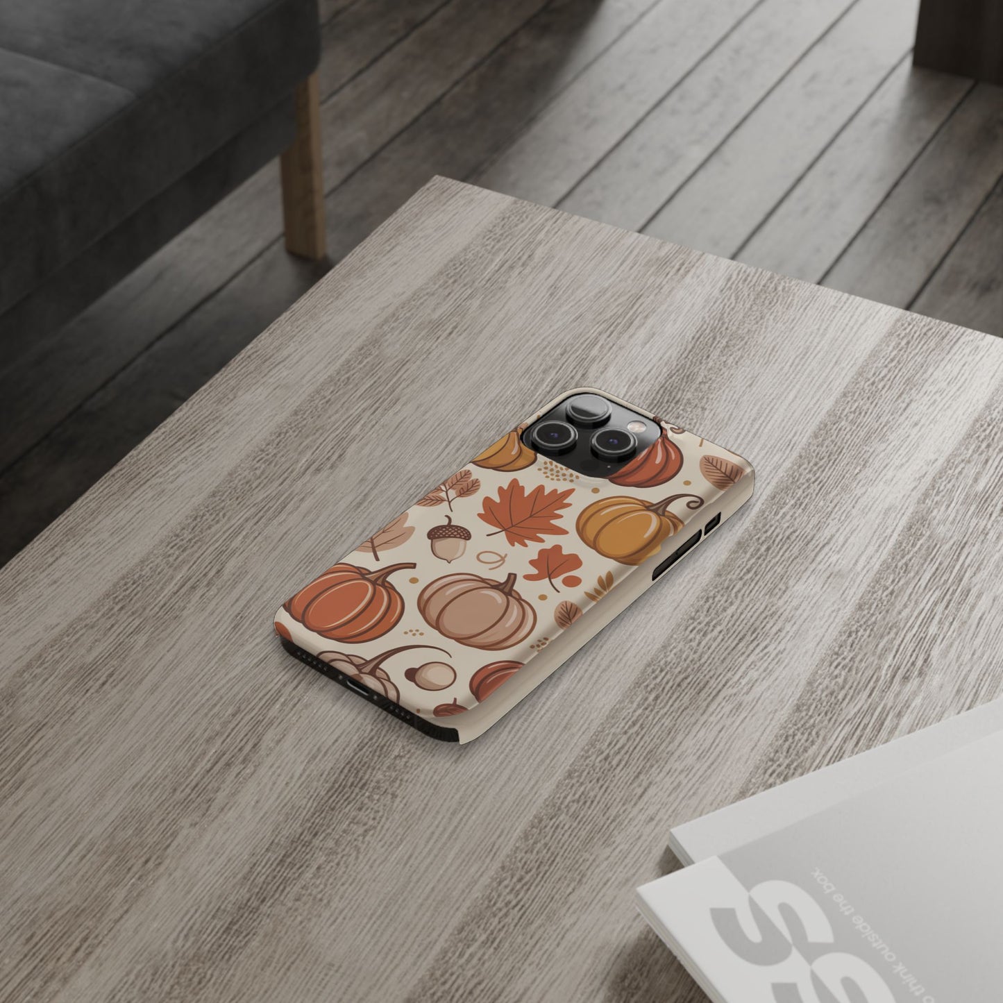 Autumn Pumpkin Phone Case, Fall Slim Phone Cover, Thanksgiving Gift, Cute Fall Phone Case, Seasonal Phone Accessory