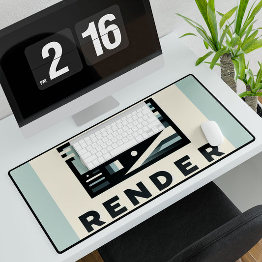 Modern Render Desk Mat - Stylish Desk Accessories for Creatives