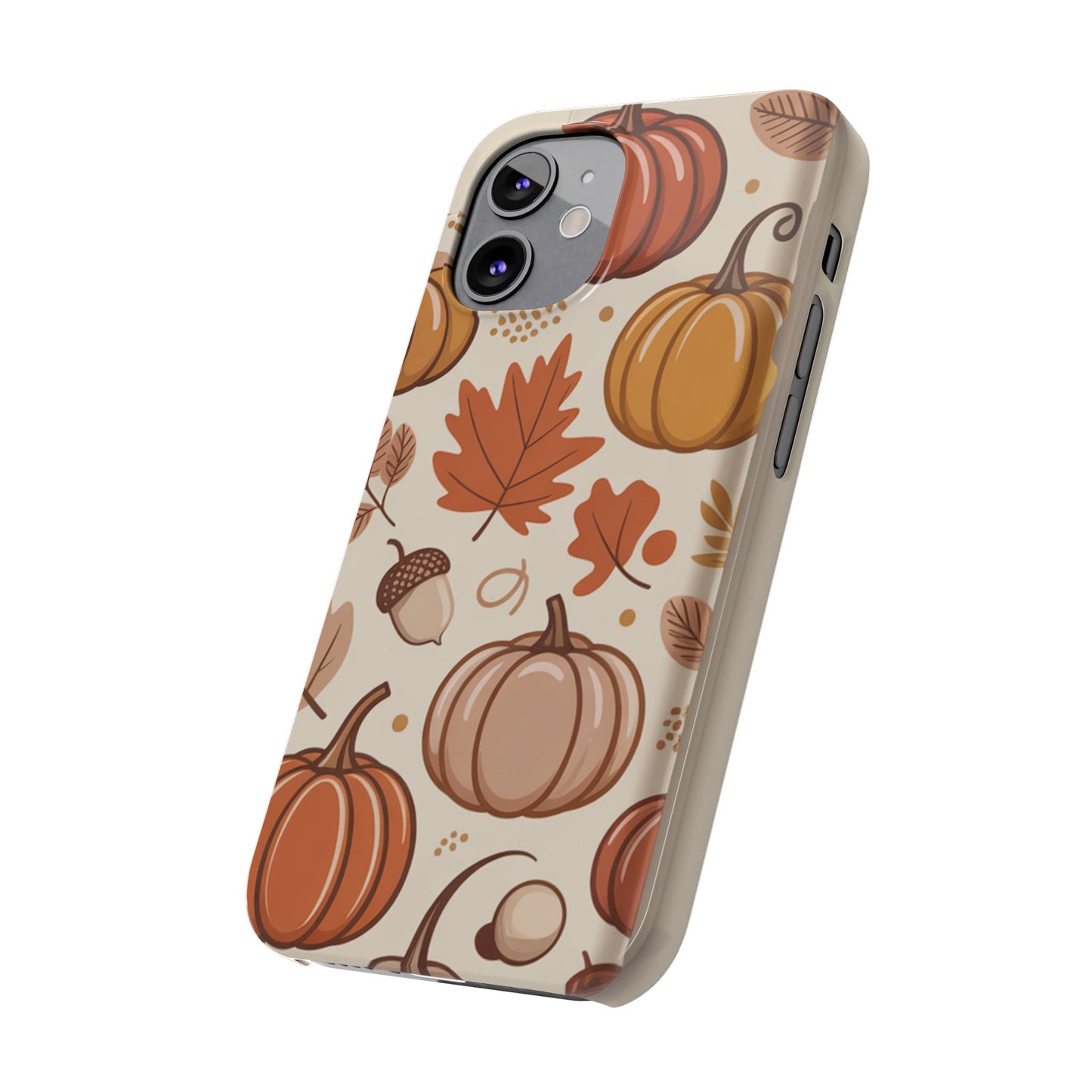 Autumn Pumpkin Phone Case, Fall Slim Phone Cover, Thanksgiving Gift, Cute Fall Phone Case, Seasonal Phone Accessory