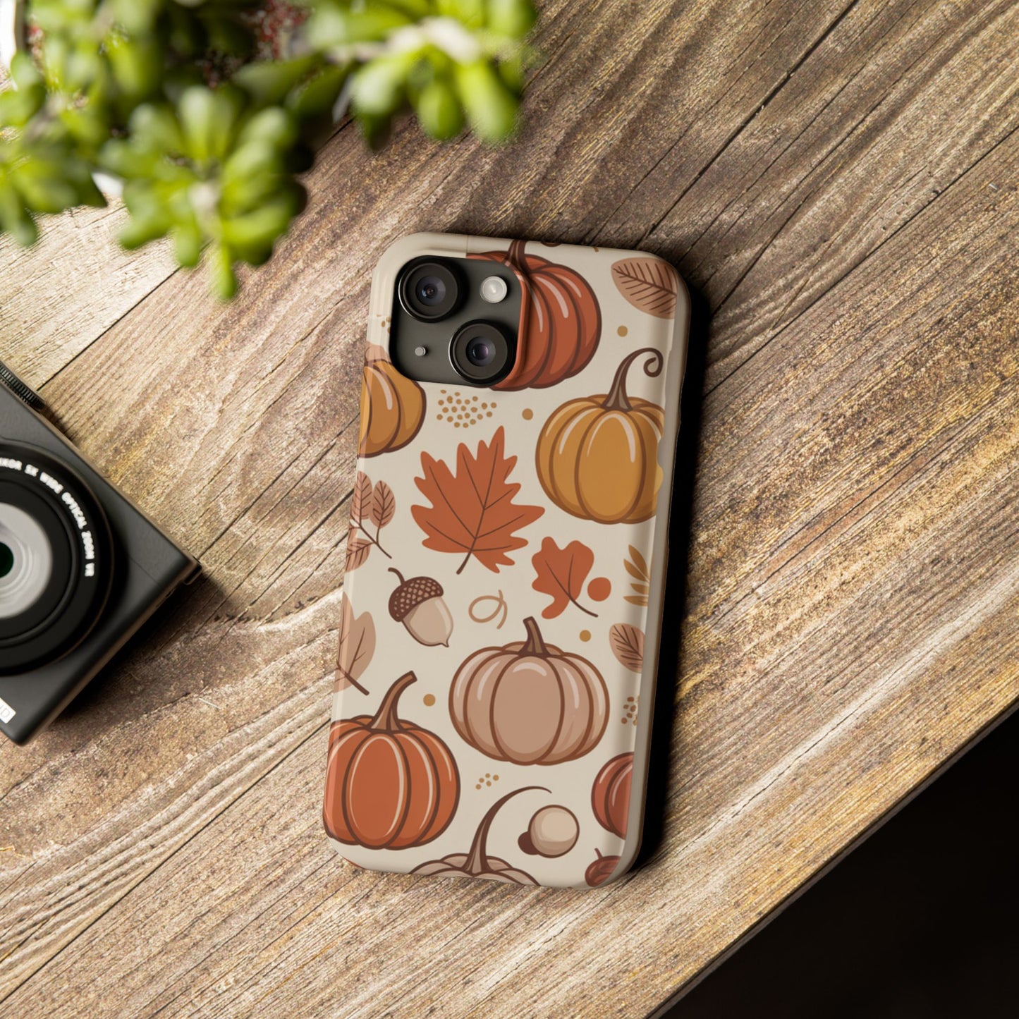 Autumn Pumpkin Phone Case, Fall Slim Phone Cover, Thanksgiving Gift, Cute Fall Phone Case, Seasonal Phone Accessory