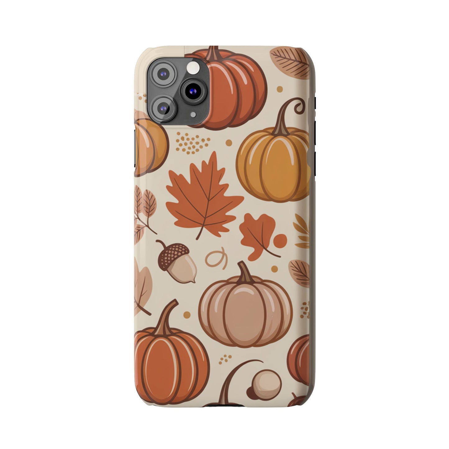 Autumn Pumpkin Phone Case, Fall Slim Phone Cover, Thanksgiving Gift, Cute Fall Phone Case, Seasonal Phone Accessory