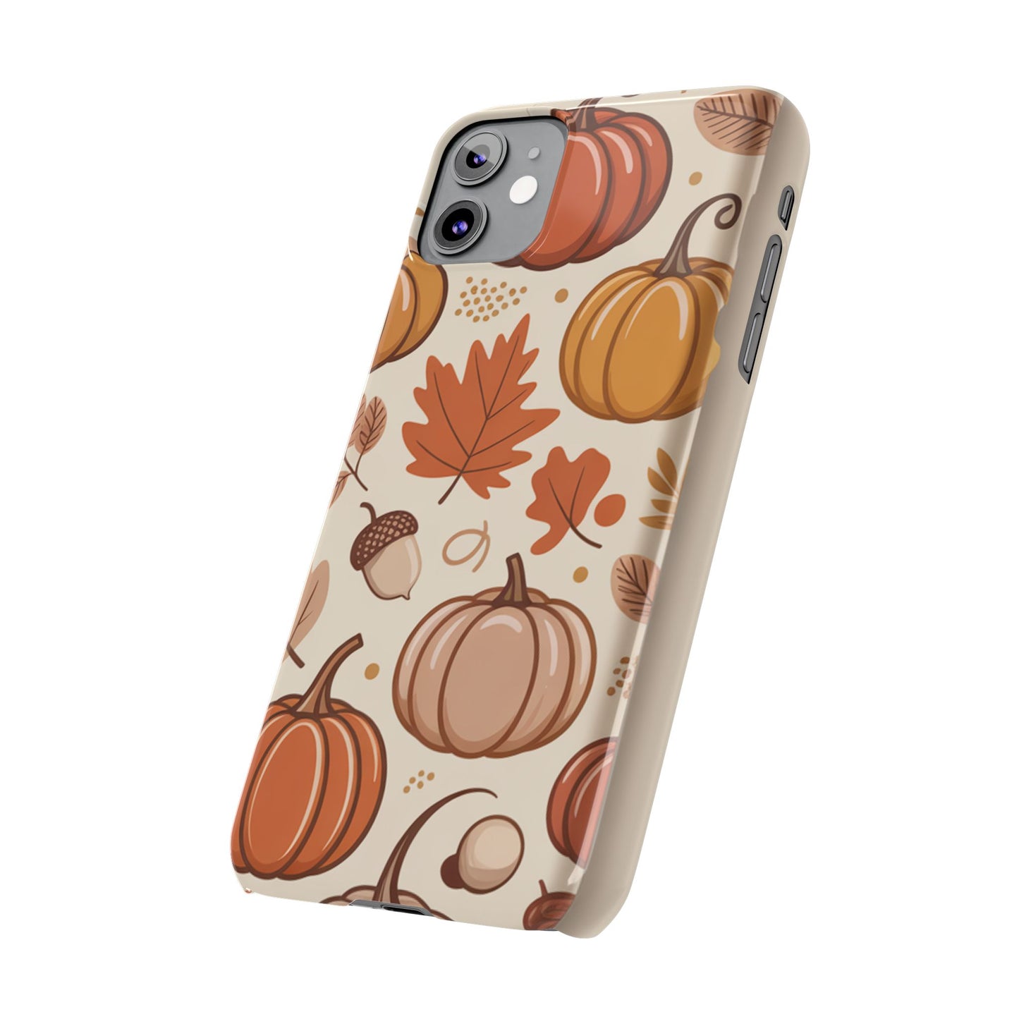 Autumn Pumpkin Phone Case, Fall Slim Phone Cover, Thanksgiving Gift, Cute Fall Phone Case, Seasonal Phone Accessory