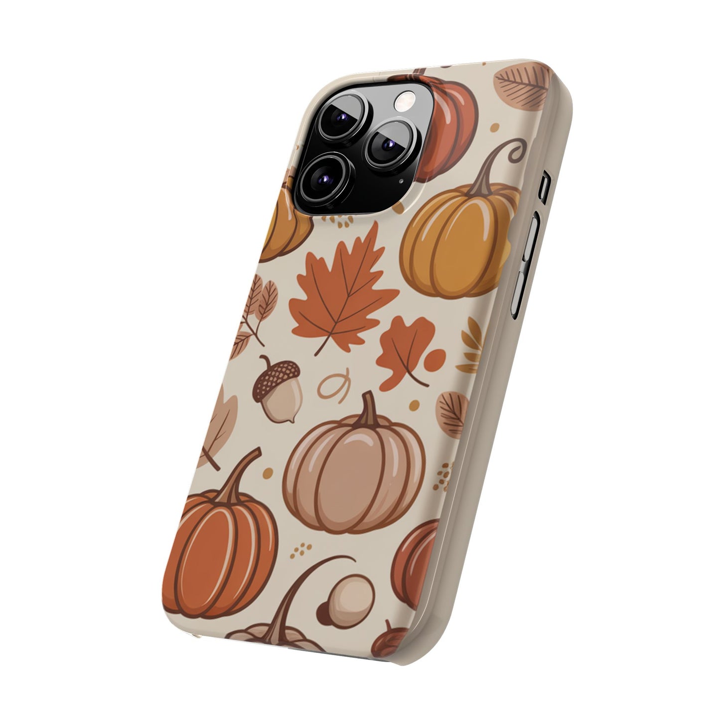 Autumn Pumpkin Phone Case, Fall Slim Phone Cover, Thanksgiving Gift, Cute Fall Phone Case, Seasonal Phone Accessory