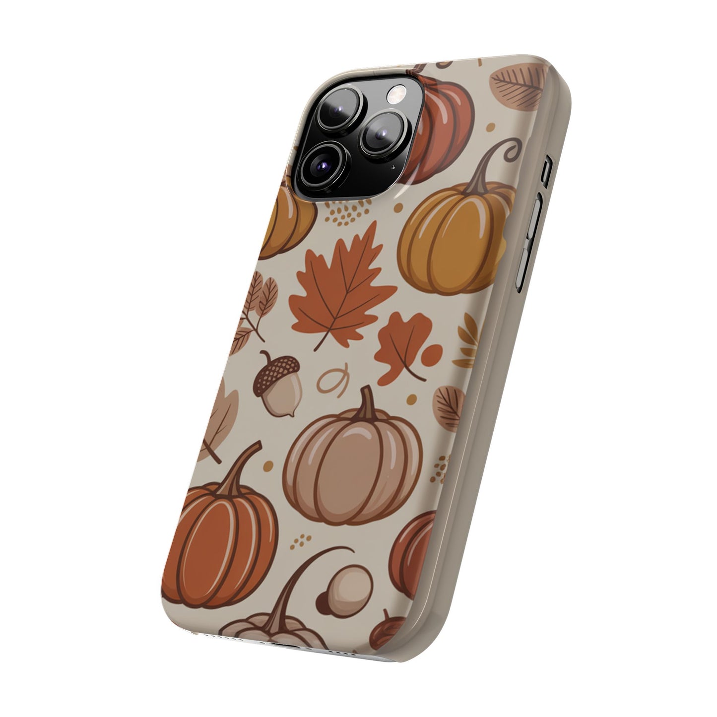 Autumn Pumpkin Phone Case, Fall Slim Phone Cover, Thanksgiving Gift, Cute Fall Phone Case, Seasonal Phone Accessory