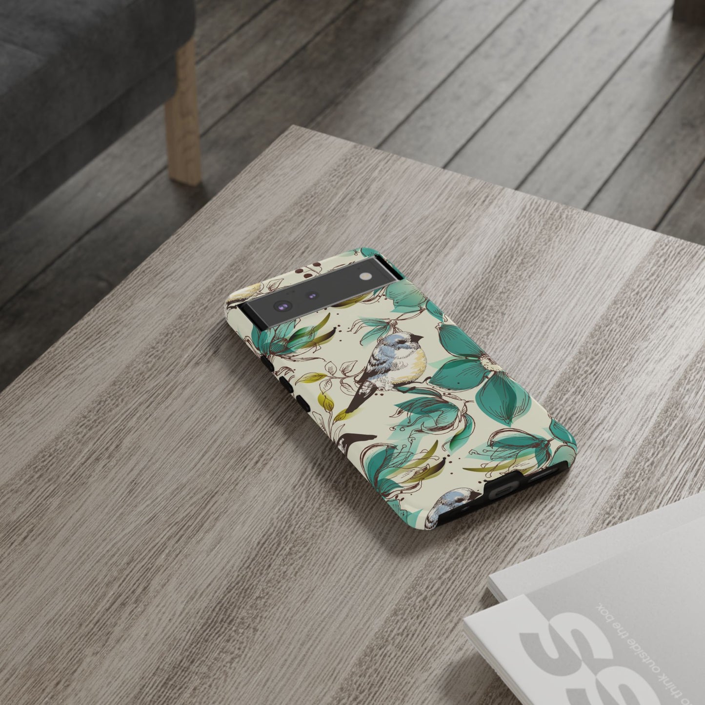 Floral Bird Phone Case - Tough Cases for Nature Lovers