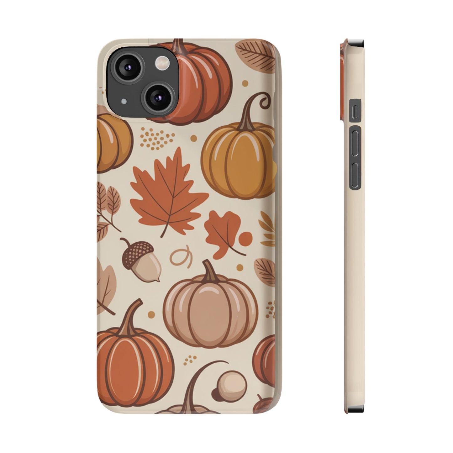 Autumn Pumpkin Phone Case, Fall Slim Phone Cover, Thanksgiving Gift, Cute Fall Phone Case, Seasonal Phone Accessory