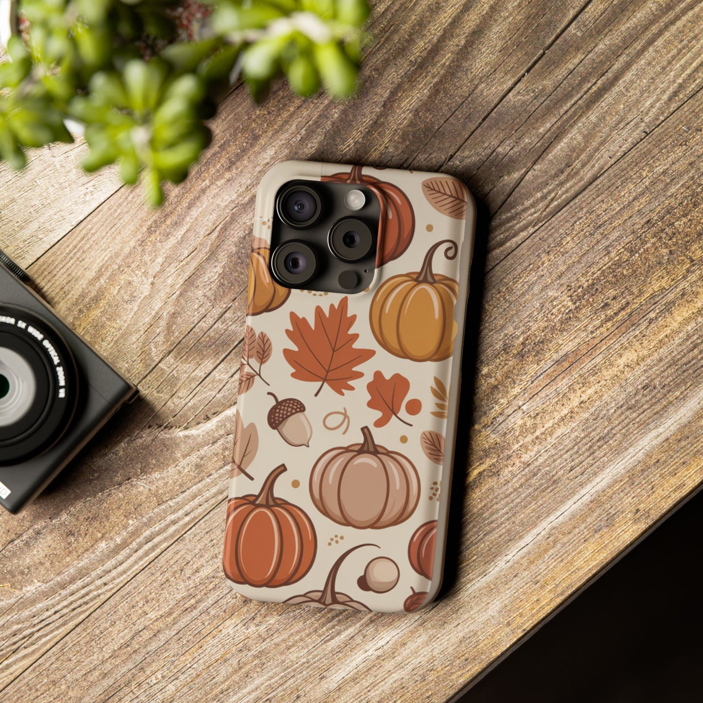 Autumn Pumpkin Phone Case, Fall Slim Phone Cover, Thanksgiving Gift, Cute Fall Phone Case, Seasonal Phone Accessory