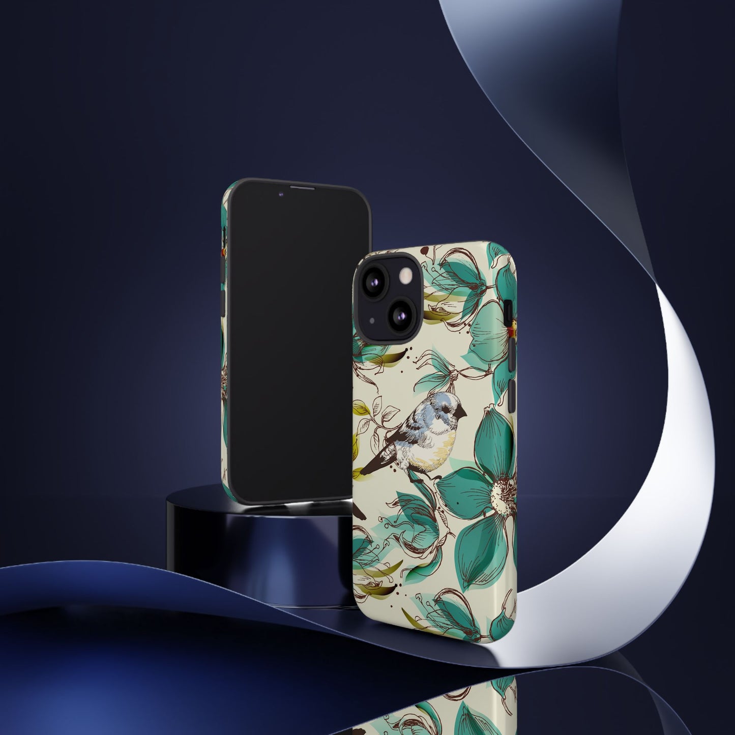 Floral Bird Phone Case - Tough Cases for Nature Lovers