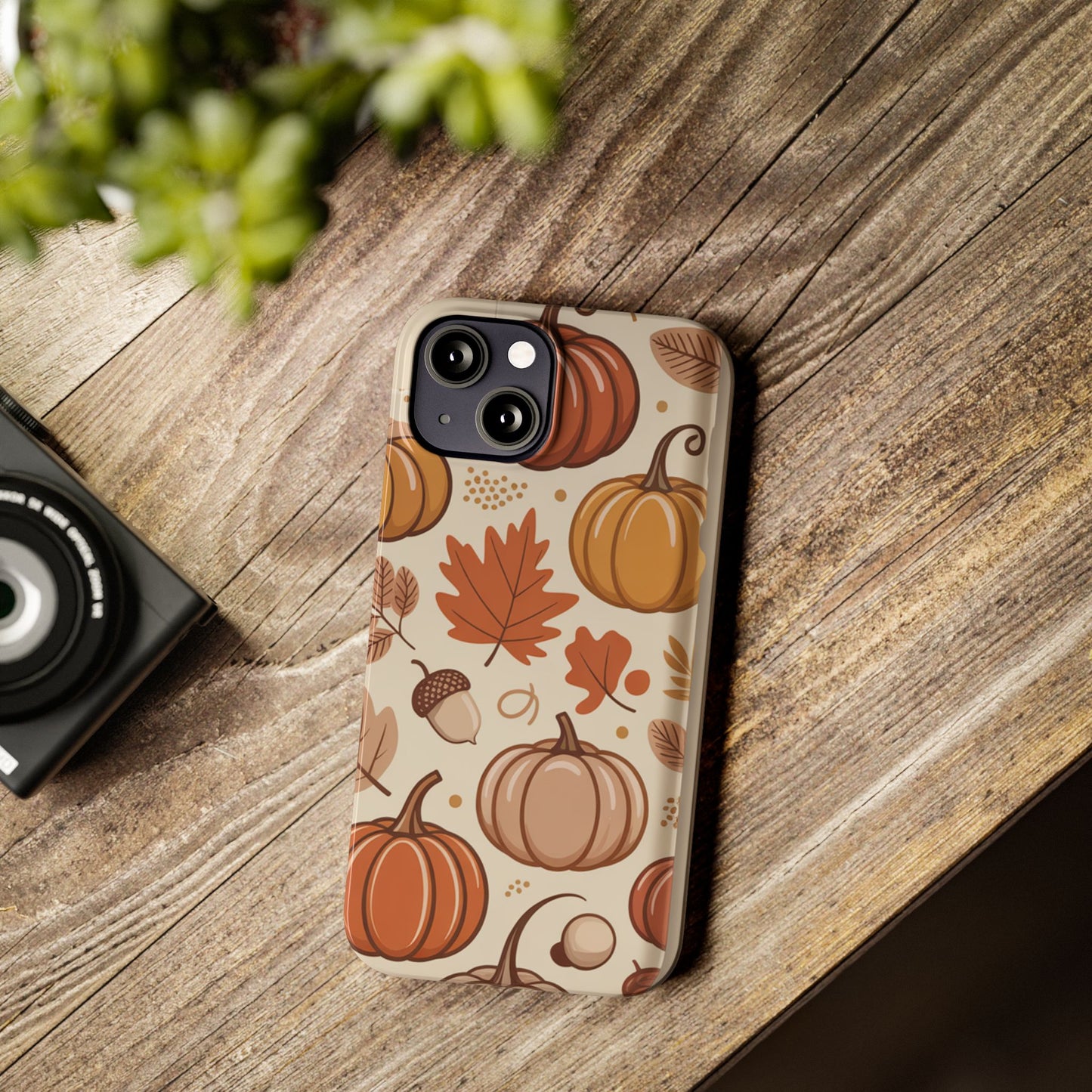 Autumn Pumpkin Phone Case, Fall Slim Phone Cover, Thanksgiving Gift, Cute Fall Phone Case, Seasonal Phone Accessory