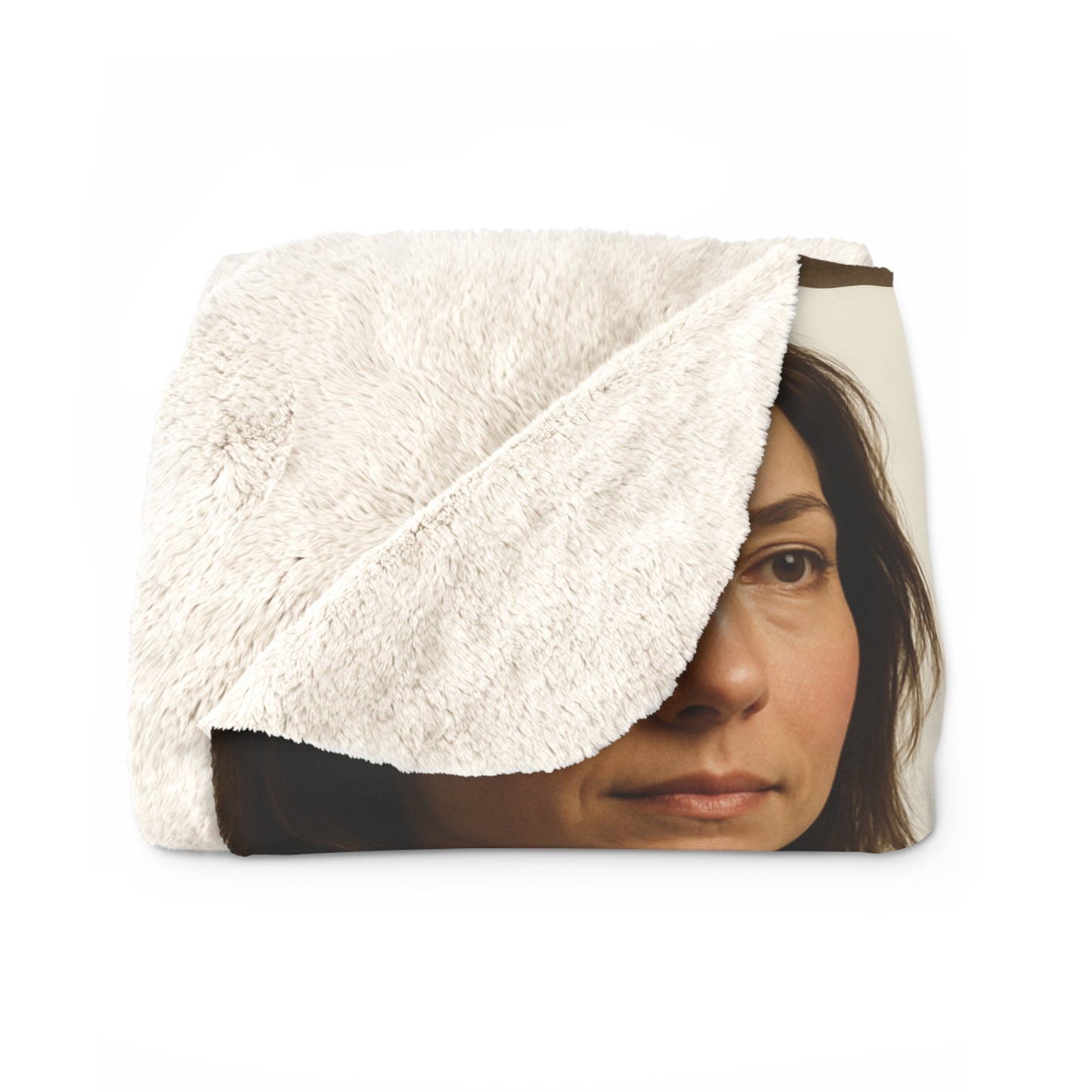 Personalized Portrait Sherpa Fleece Blanket