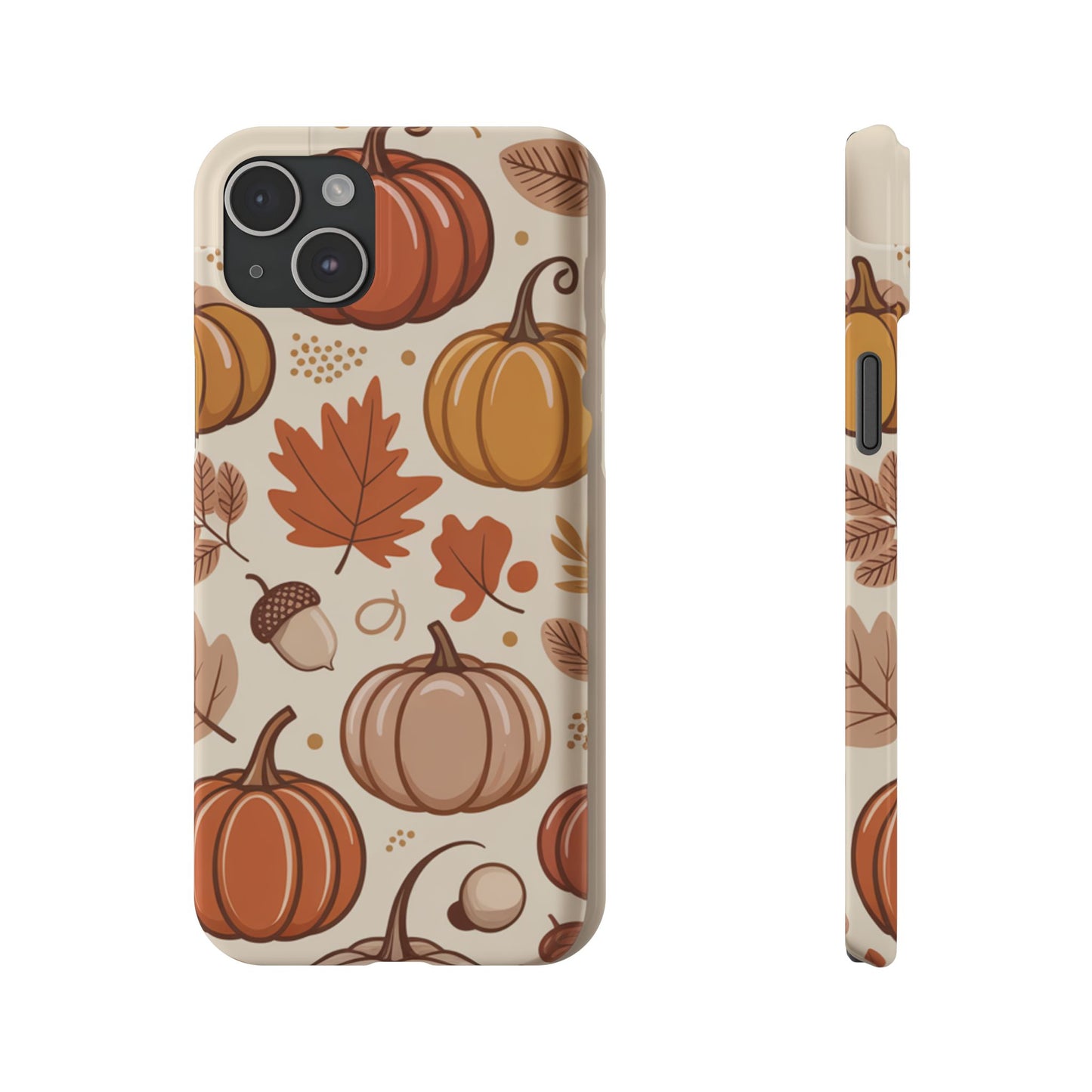 Autumn Pumpkin Phone Case, Fall Slim Phone Cover, Thanksgiving Gift, Cute Fall Phone Case, Seasonal Phone Accessory