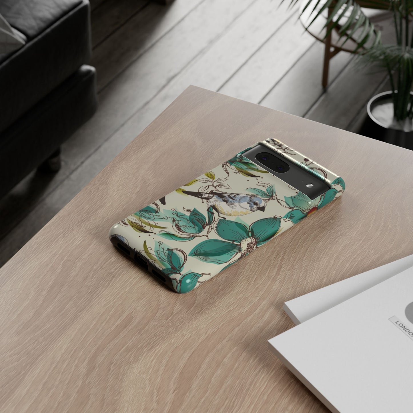 Floral Bird Phone Case - Tough Cases for Nature Lovers