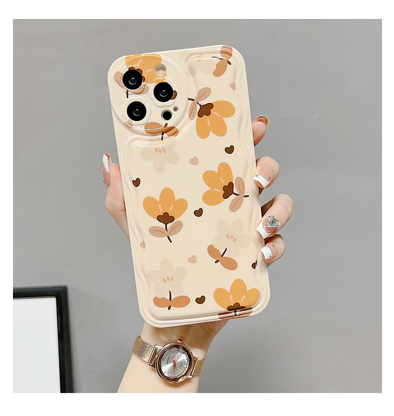 Autumn Leaves and Flowers with Bow Silk Scarf Phone Cases