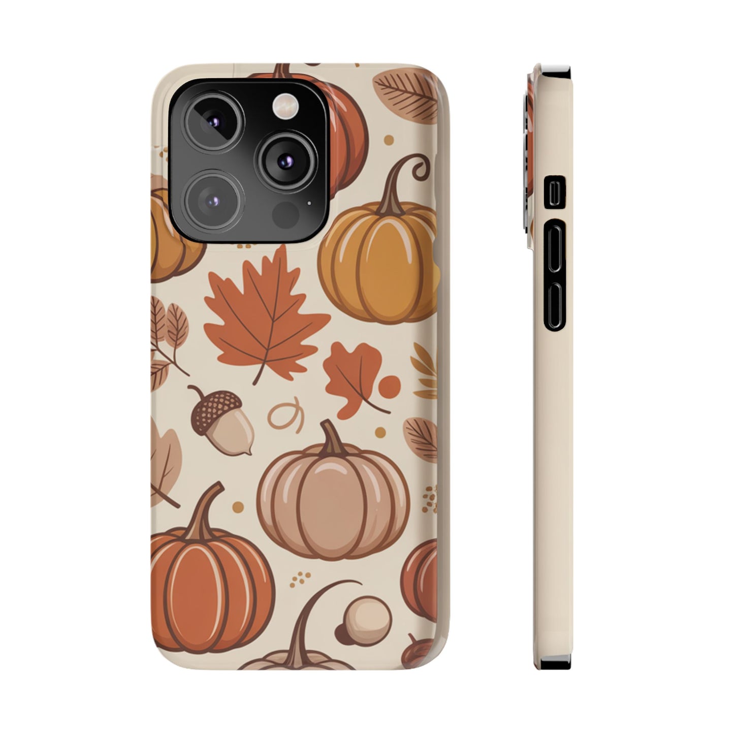 Autumn Pumpkin Phone Case, Fall Slim Phone Cover, Thanksgiving Gift, Cute Fall Phone Case, Seasonal Phone Accessory