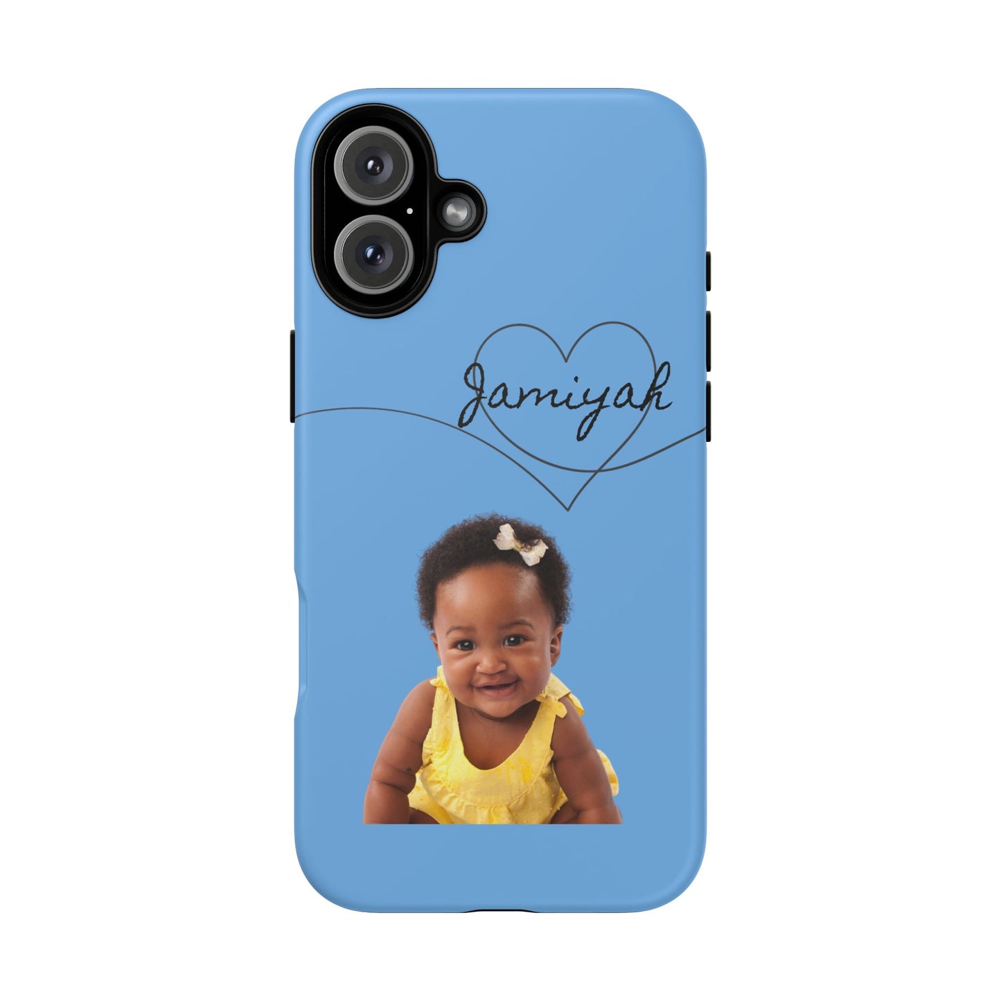 Personalized Tough Case with Heart Design - Custom Phone Cover for Kids