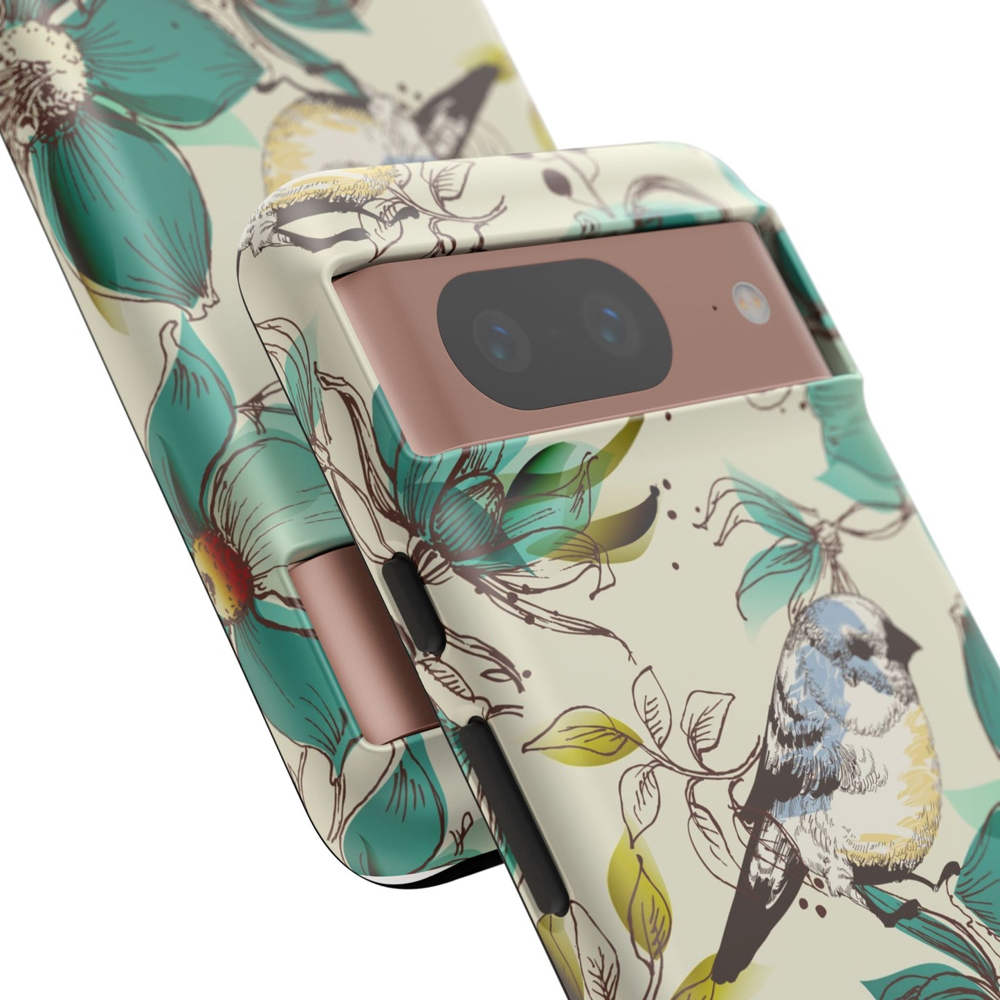 Floral Bird Phone Case - Tough Cases for Nature Lovers