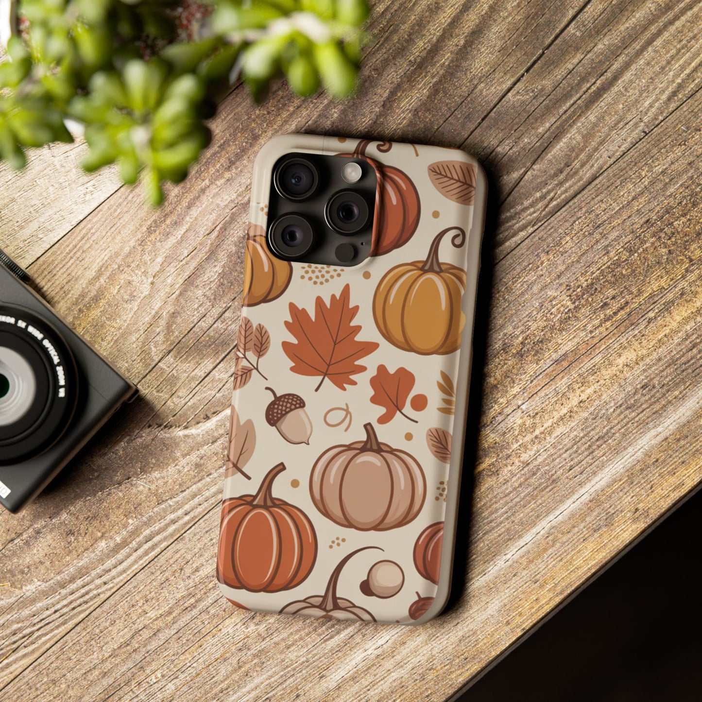 Autumn Pumpkin Phone Case, Fall Slim Phone Cover, Thanksgiving Gift, Cute Fall Phone Case, Seasonal Phone Accessory