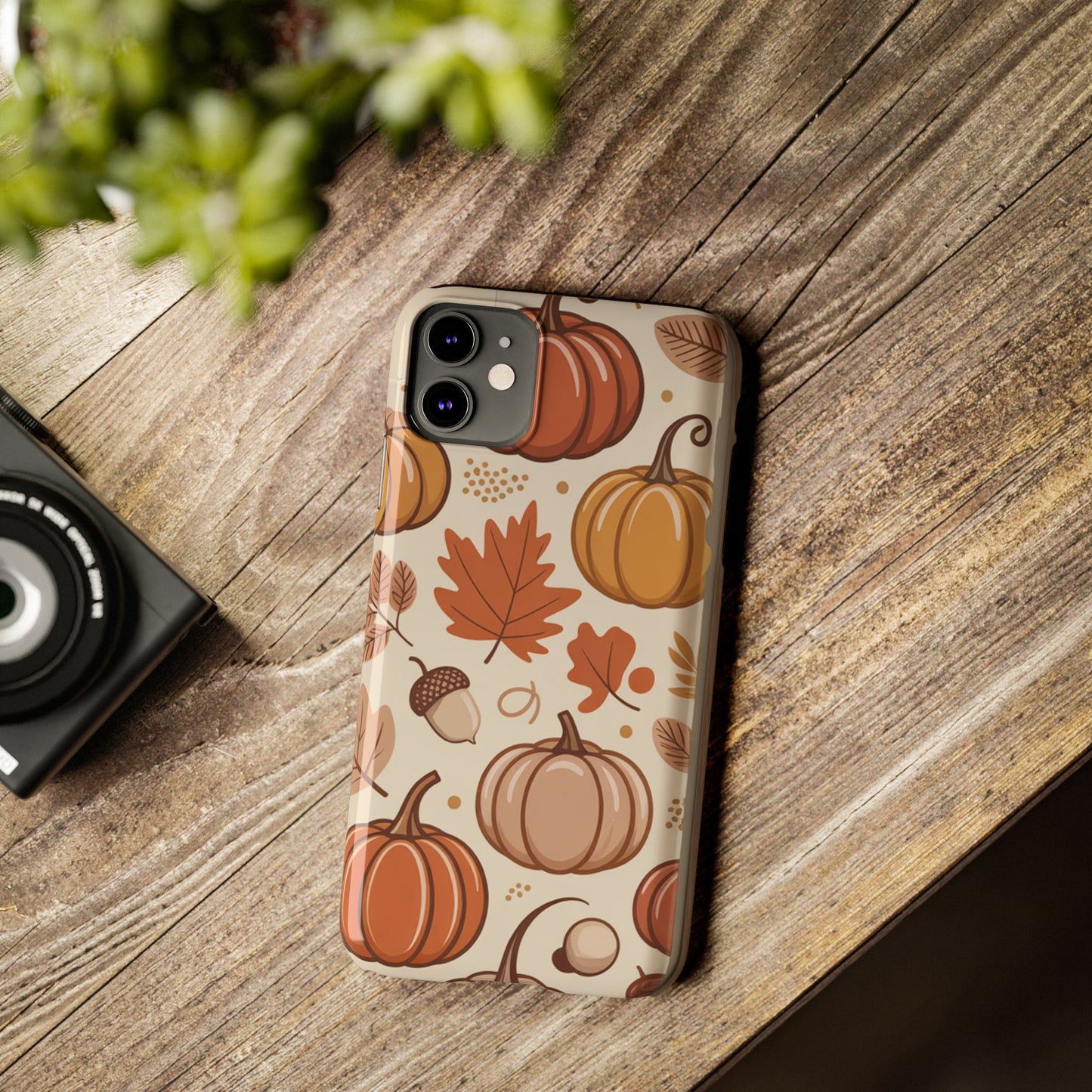Autumn Pumpkin Phone Case, Fall Slim Phone Cover, Thanksgiving Gift, Cute Fall Phone Case, Seasonal Phone Accessory