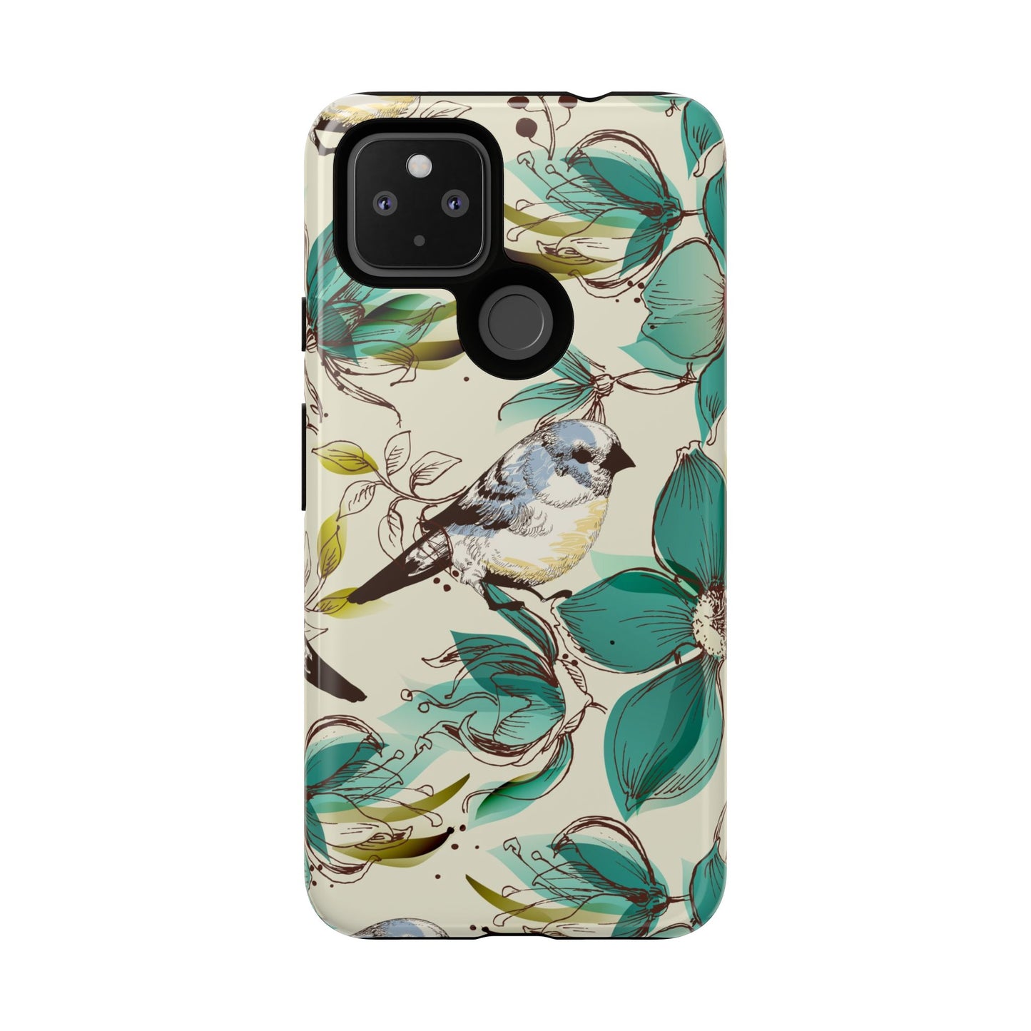 Floral Bird Phone Case - Tough Cases for Nature Lovers