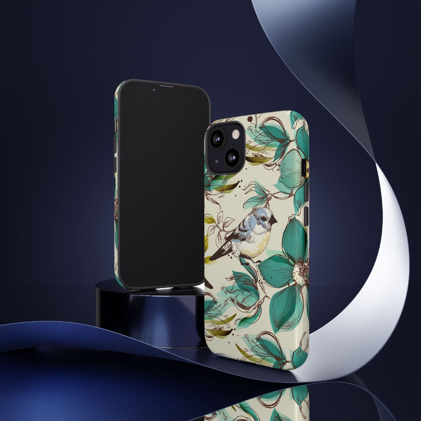 Floral Bird Phone Case - Tough Cases for Nature Lovers