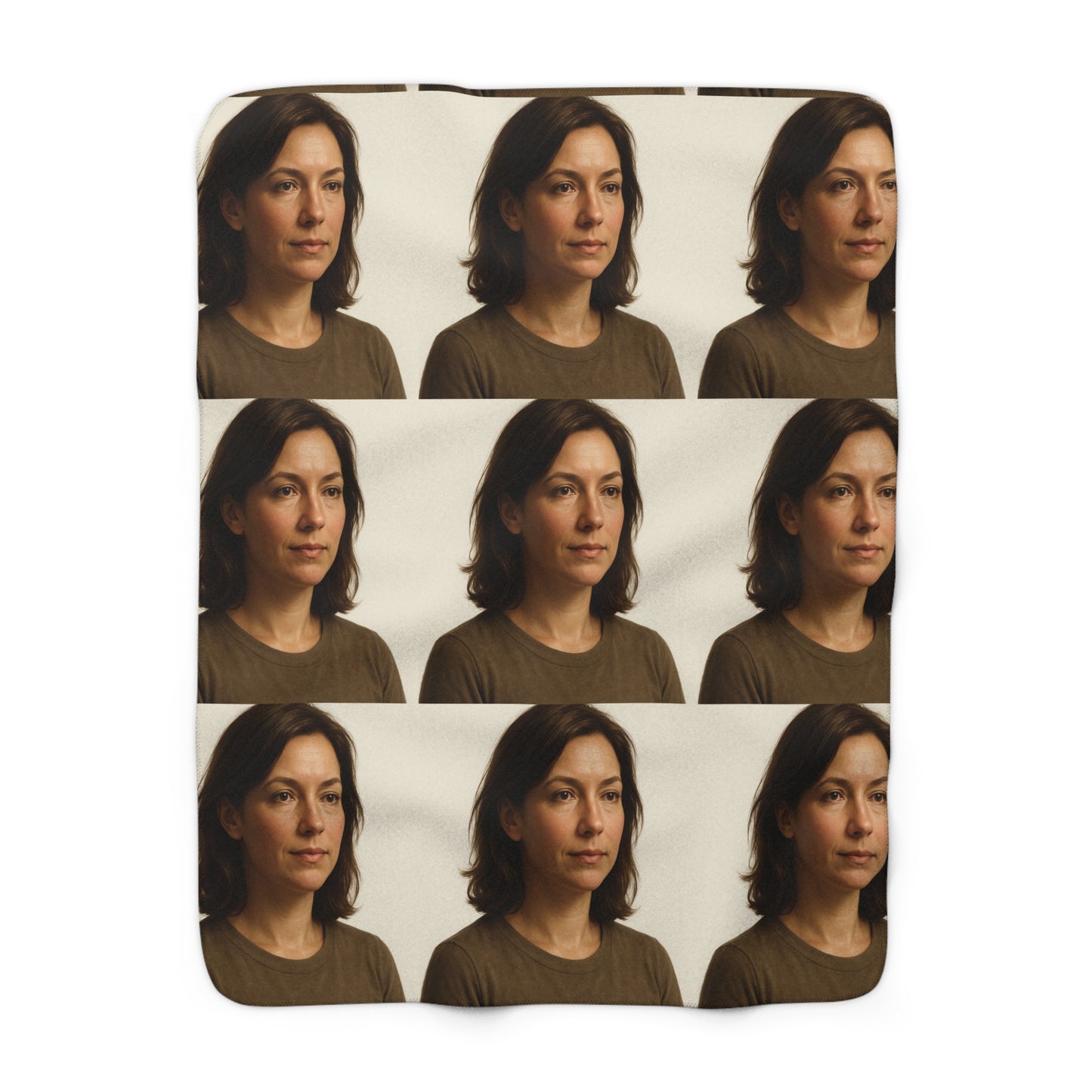 Personalized Portrait Sherpa Fleece Blanket