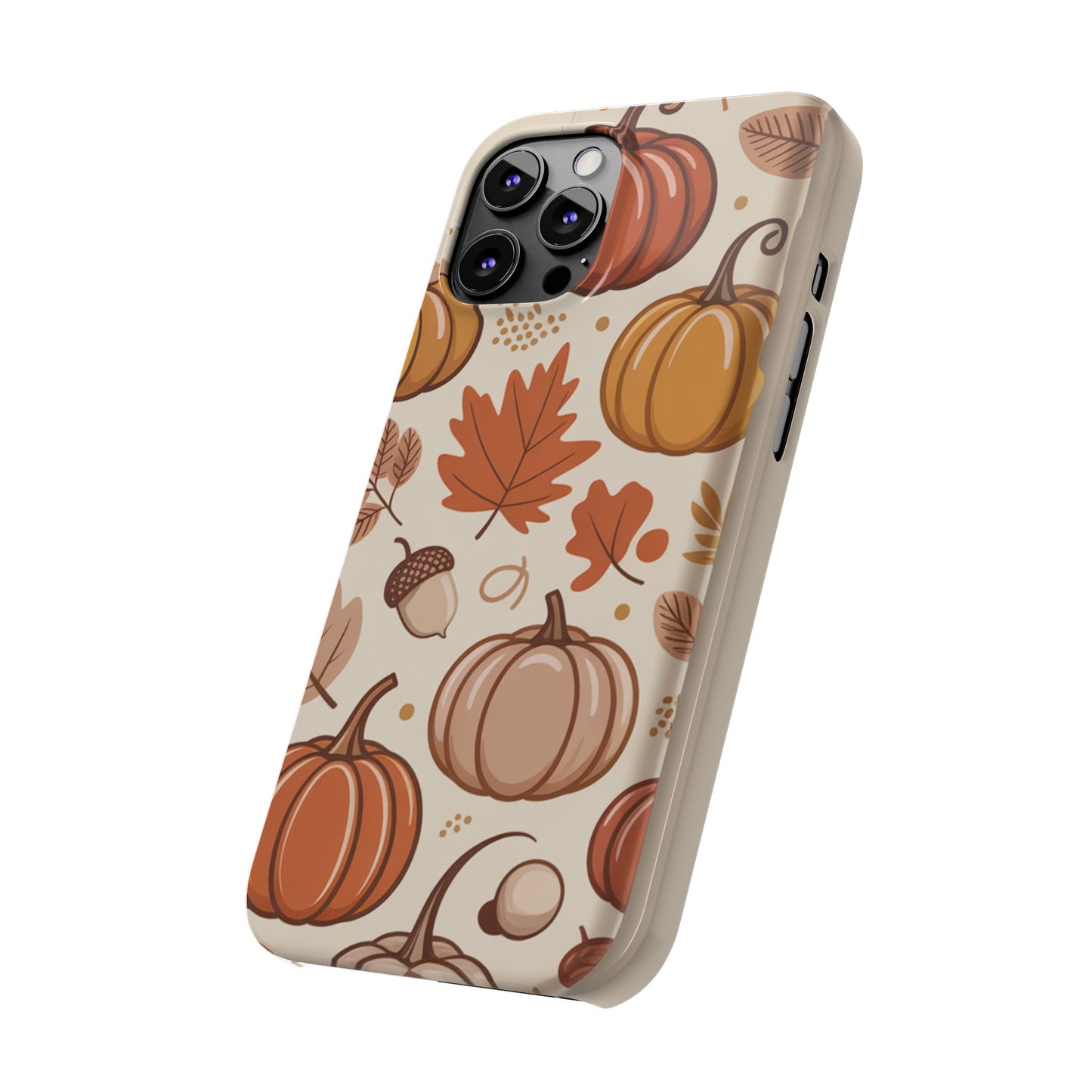 Autumn Pumpkin Phone Case, Fall Slim Phone Cover, Thanksgiving Gift, Cute Fall Phone Case, Seasonal Phone Accessory