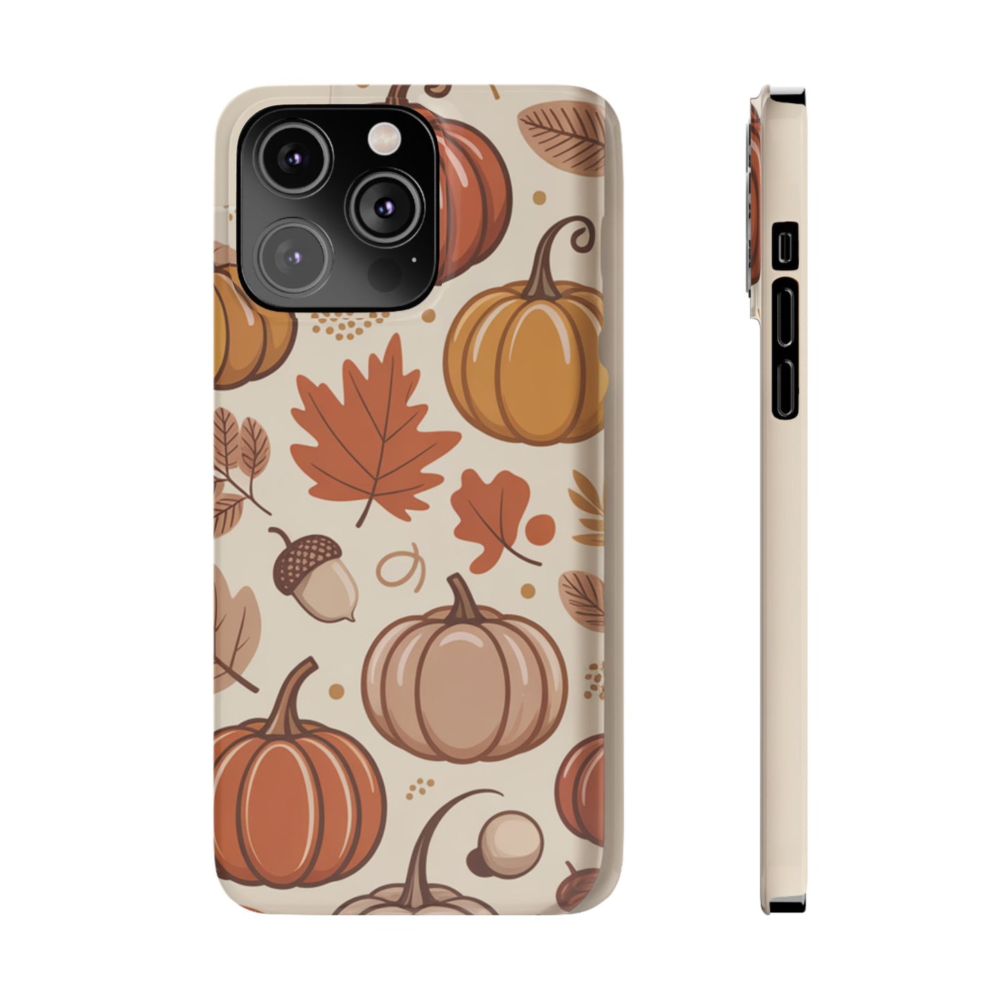 Autumn Pumpkin Phone Case, Fall Slim Phone Cover, Thanksgiving Gift, Cute Fall Phone Case, Seasonal Phone Accessory