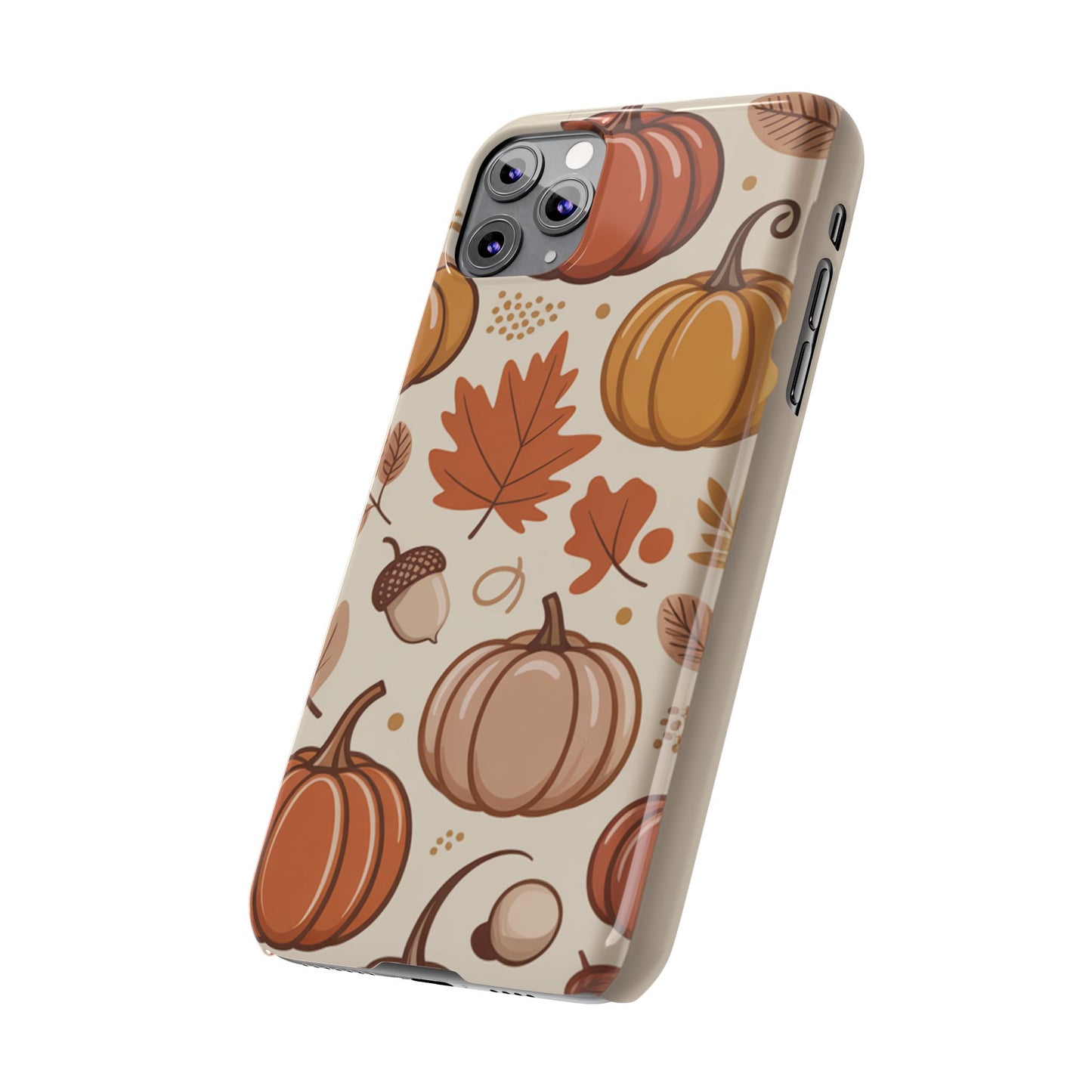 Autumn Pumpkin Phone Case, Fall Slim Phone Cover, Thanksgiving Gift, Cute Fall Phone Case, Seasonal Phone Accessory