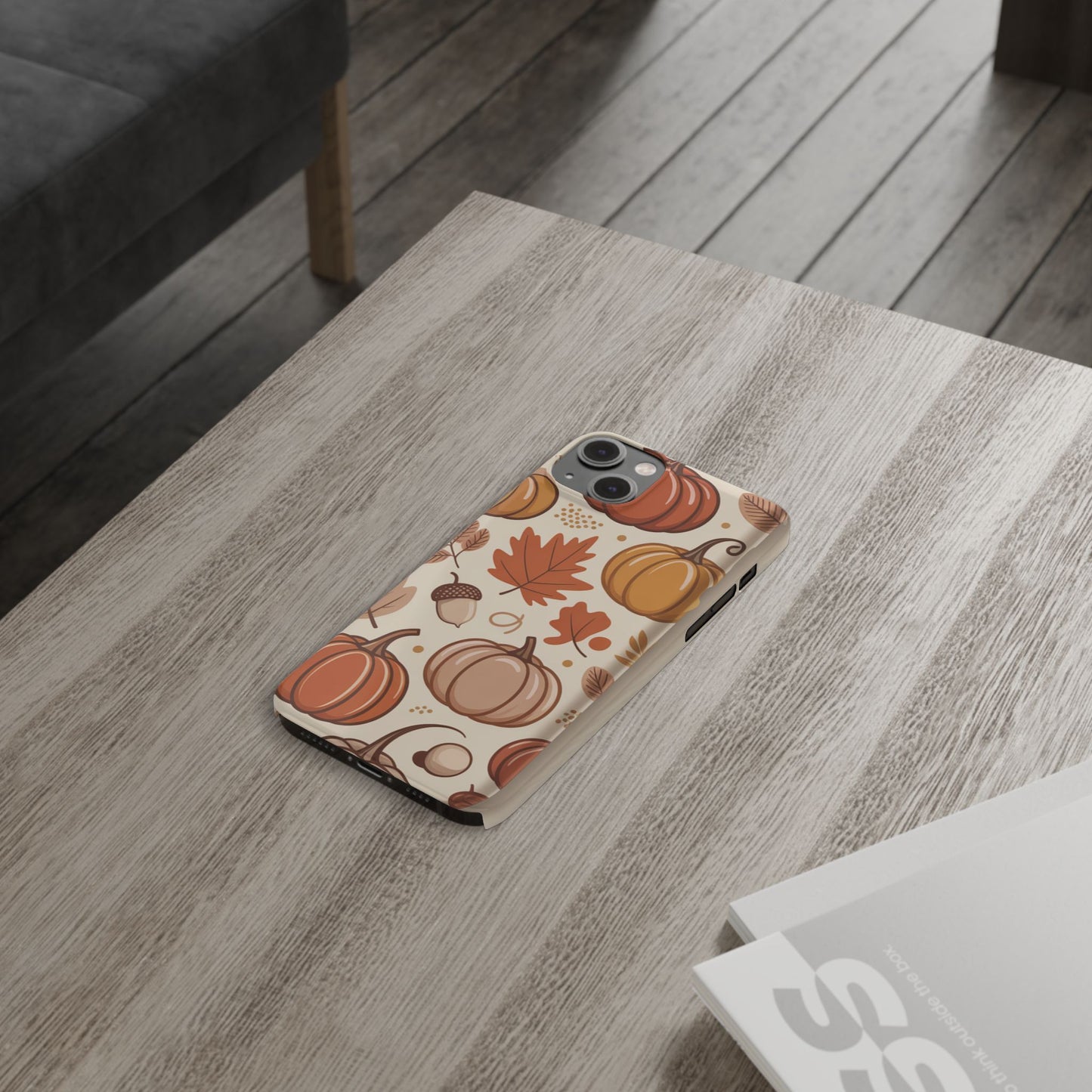 Autumn Pumpkin Phone Case, Fall Slim Phone Cover, Thanksgiving Gift, Cute Fall Phone Case, Seasonal Phone Accessory