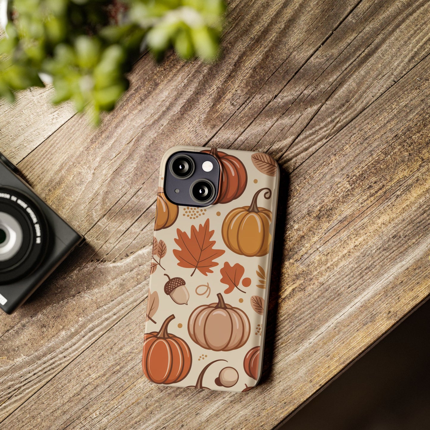 Autumn Pumpkin Phone Case, Fall Slim Phone Cover, Thanksgiving Gift, Cute Fall Phone Case, Seasonal Phone Accessory