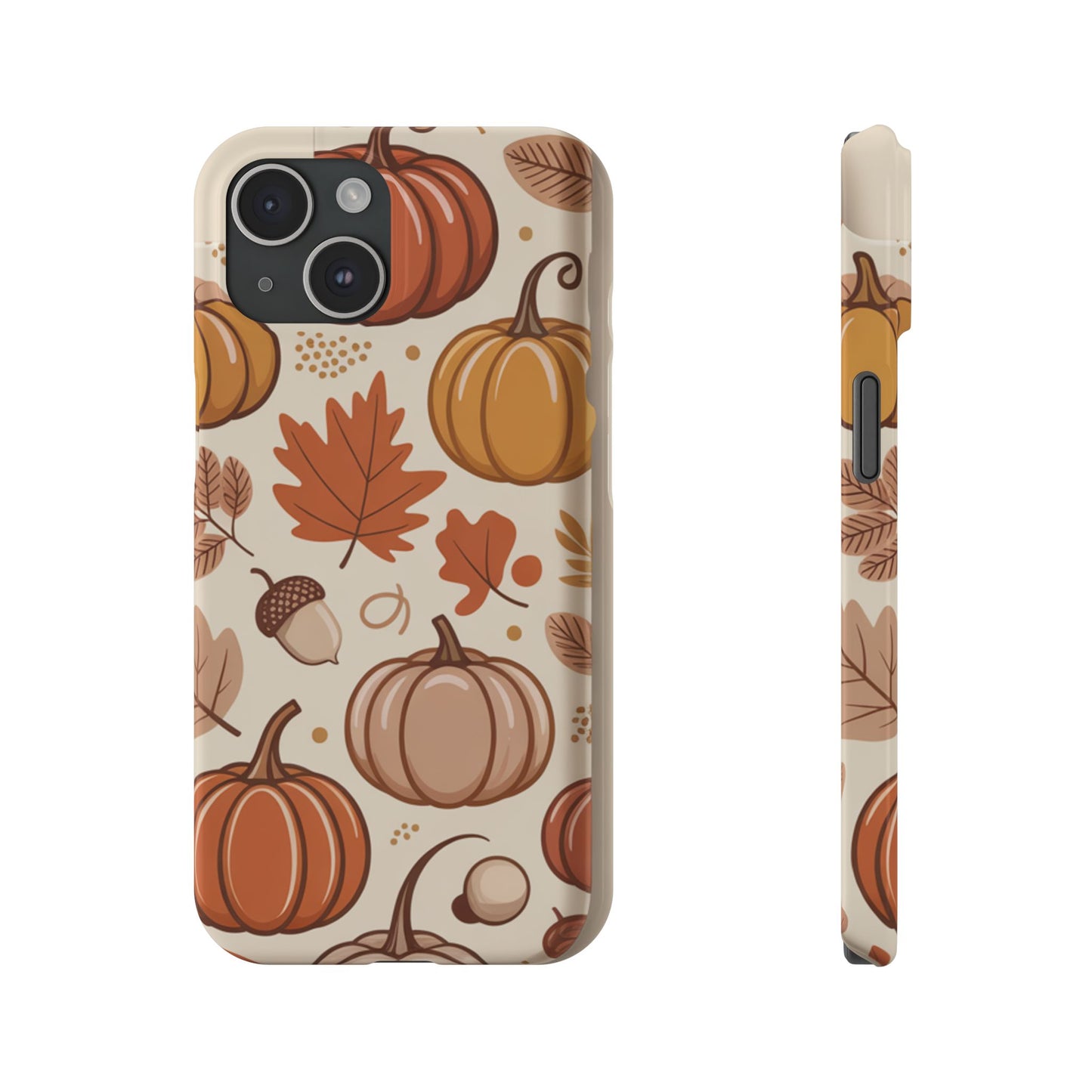 Autumn Pumpkin Phone Case, Fall Slim Phone Cover, Thanksgiving Gift, Cute Fall Phone Case, Seasonal Phone Accessory
