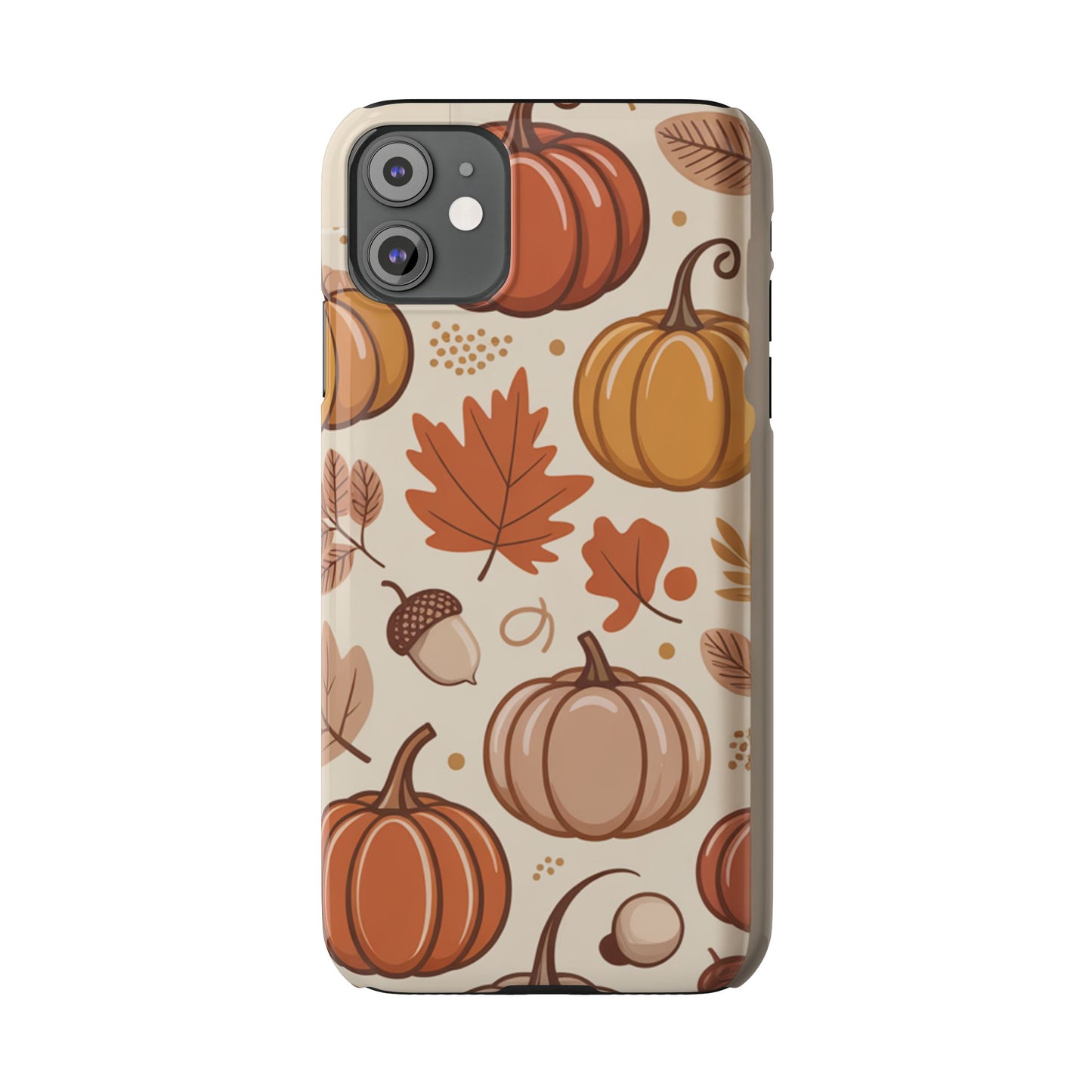 Autumn Pumpkin Phone Case, Fall Slim Phone Cover, Thanksgiving Gift, Cute Fall Phone Case, Seasonal Phone Accessory
