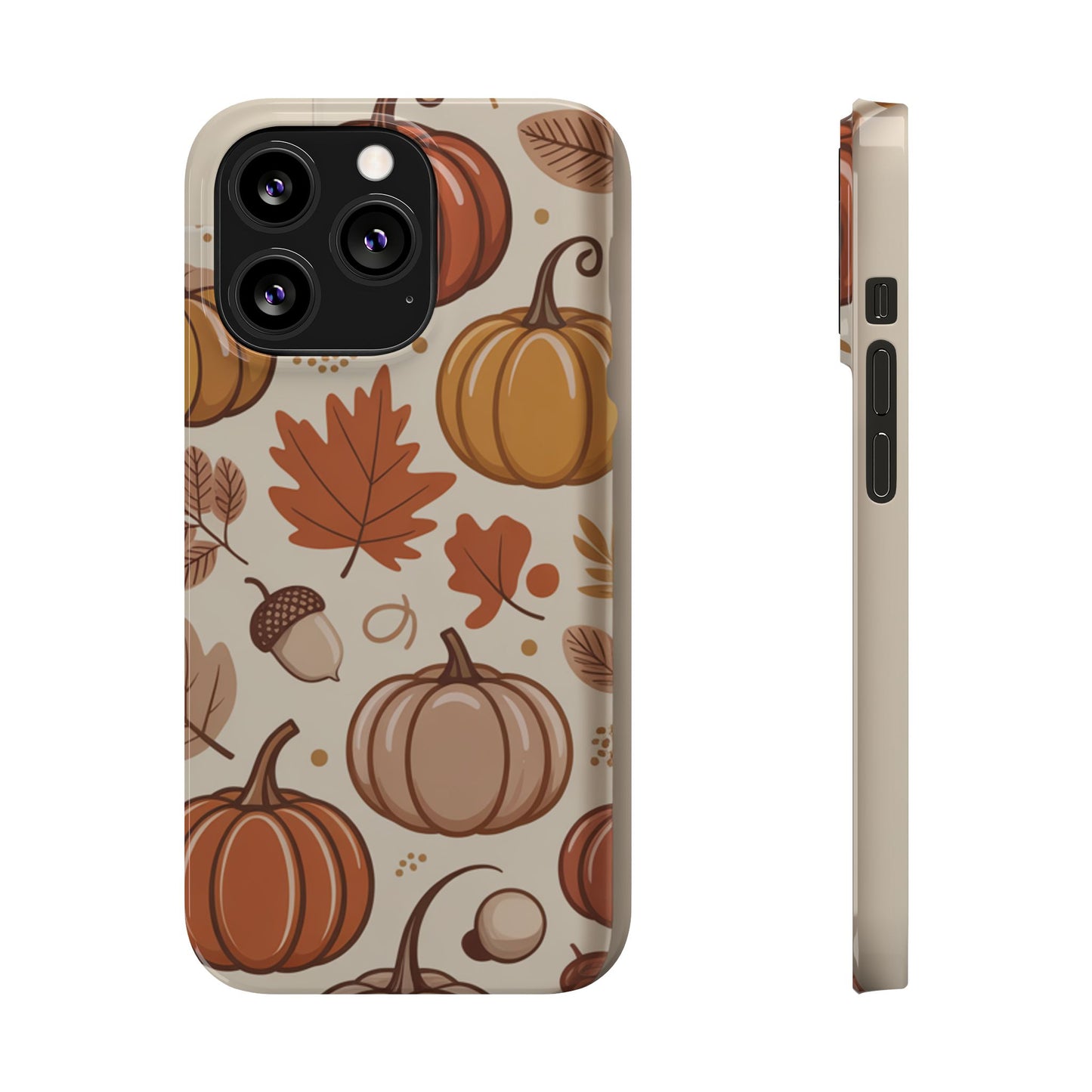 Autumn Pumpkin Phone Case, Fall Slim Phone Cover, Thanksgiving Gift, Cute Fall Phone Case, Seasonal Phone Accessory