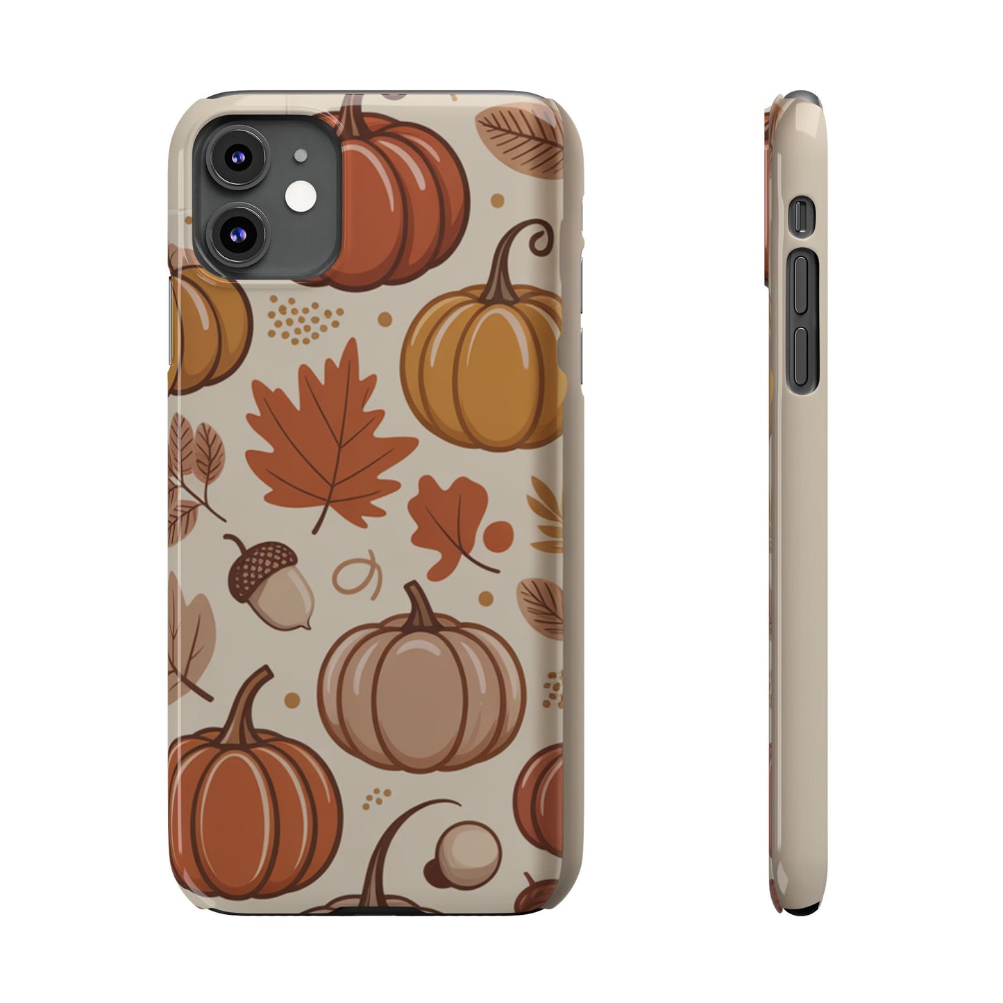 Autumn Pumpkin Phone Case, Fall Slim Phone Cover, Thanksgiving Gift, Cute Fall Phone Case, Seasonal Phone Accessory